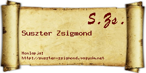 Suszter Zsigmond névjegykártya