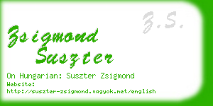 zsigmond suszter business card